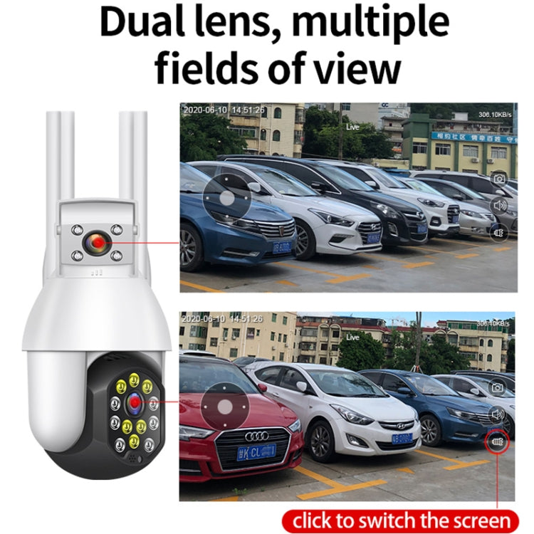 QX41 1080P 2.0MP Dual Lens IP66 Waterproof Panoramic PTZ WIFI Camera, Support Day and Night Full Color & Two-way Voice Intercom & Smart Alarm & Video Playback & 128GB TF Card, AU Plug, QX41 QX41 1080P 2.0MP Dual Lens IP66 Waterproof Panoramic PTZ WIFI Camera, Support Day and Night Full Color & Two-way Voice Intercom & Smart Alarm & Video Playback & 128GB TF Card, AU Plug, QX41